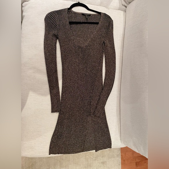 BCBG - Metallic V-Neck Tunic Dress - Picture 5 of 7